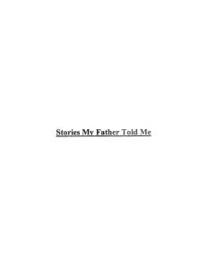 thumbnail of HIRSCH, SUSAN , STORIES MY FATHER TOLD ME BY JUDY POLLACK